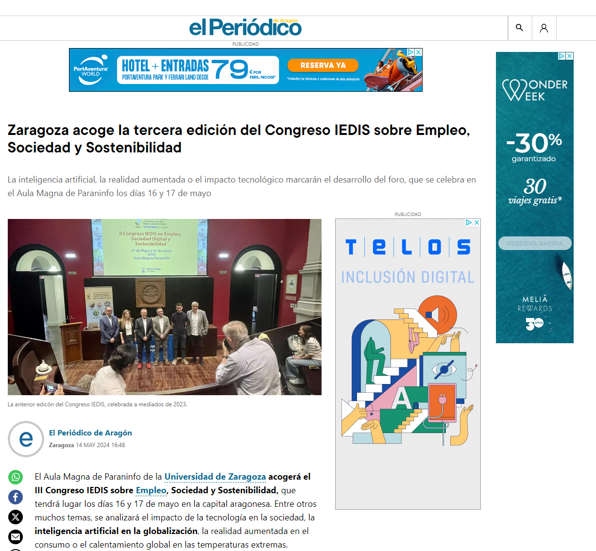 III Congreso IEDIS en medios