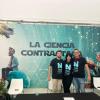 Sergio Ibáñez Sánchez, Lara Ripoll Campo y Luis Vicente Casaló Ariño, miembros de IEDIS encargados de realizar la actividad “Realidad Virtual: un viaje a una nueva dimensión”