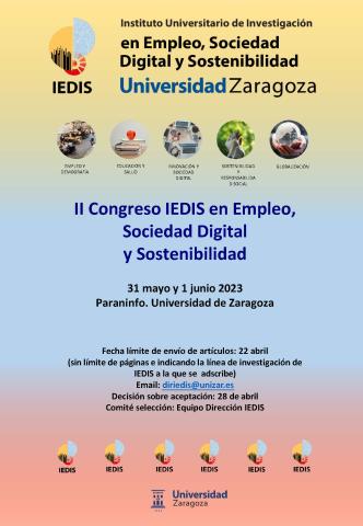 II Congreso IEDIS en Empleo, Sociedad Digital y Sostenibilidad. Call for papers