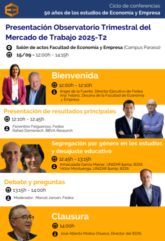IEDIS participa en el presentación del Observatorio Trimestral del Mercado de Trabajo 2025-T2 (FEDEA y BBVA Research)
