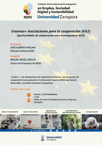 Sesión formativa de IEDIS sobre la convocatoria de proyectos europeos Erasmus+